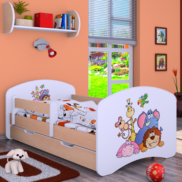 Pat pentru copii Happy Babies Happy Safari L08 90 x 190 cm / PVC / Light Pear photo 2 Pat pentru copii Happy Babies Happy Safari L08 90 x 190 cm / PVC / Light Pear photo 2
