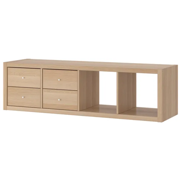 Стеллаж Ikea Kallax 147 x 42 x 39см cm / ЛДСП / Выбеленный дуб photo 1