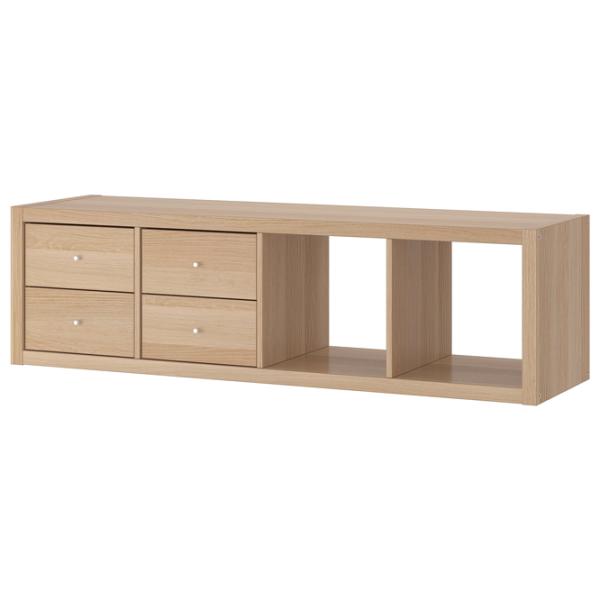 Стеллаж Ikea Kallax 147 x 42 x 39см cm / ЛДСП / Выбеленный дуб photo 1
