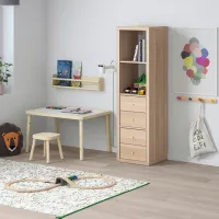 Стеллаж Ikea Kallax 147 x 42 x 39см cm / ЛДСП / Выбеленный дуб photo 4