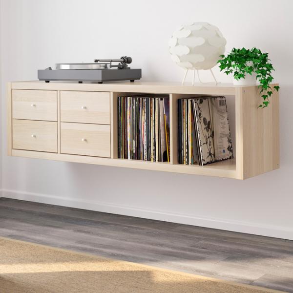 Стеллаж Ikea Kallax 147 x 42 x 39см cm / ЛДСП / Выбеленный дуб photo 5