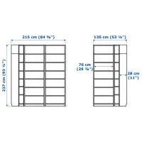 Стеллаж Ikea Billy 237 x 215 x 28см cm / ЛДСП / White photo 4