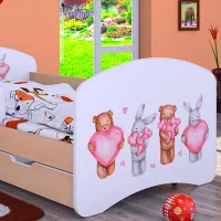 Детская кровать Happy Babies Happy Animals with Hearts L06 90 x 180 см / ПВХ / Светлая груша photo 4