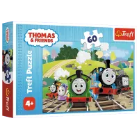 Puzzle Trefl Thomas on a trip 3+/ Numărul de piese: 60