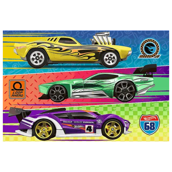 Puzzle Trefl Race Mattel Hot Wheels 4+/ Количество деталей: 60 photo 4