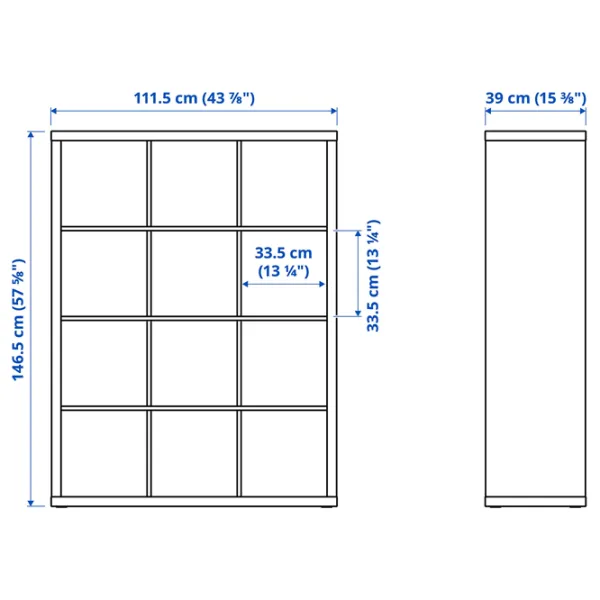 Стеллаж Ikea Kallax 147 x 112 x 39см cm / ЛДСП / Темно Коричневый photo 2