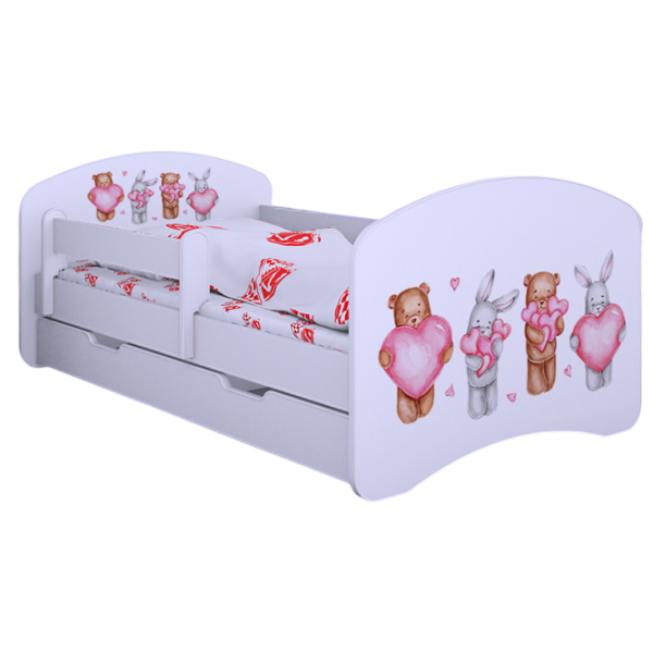 Детская кровать Happy Babies Happy Animals with Hearts L08 90 x 190 см / ПВХ / Белый photo 1 Детская кровать Happy Babies Happy Animals with Hearts L08 90 x 190 см / ПВХ / Белый photo 1