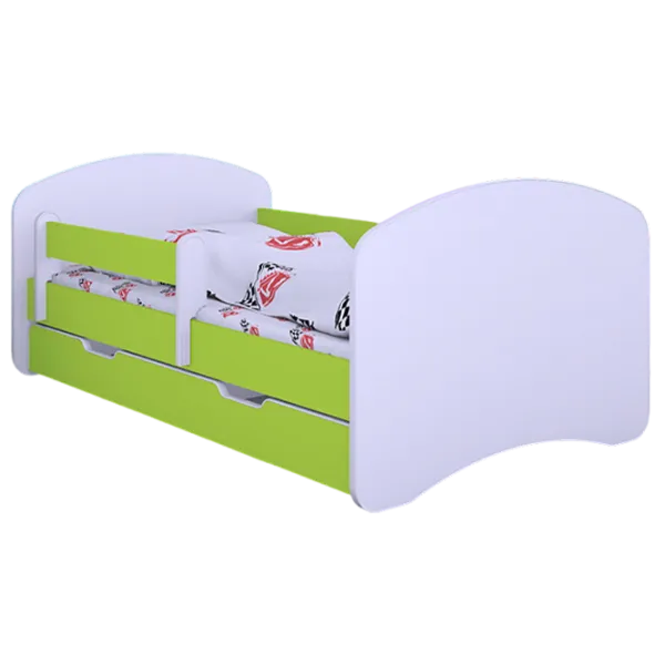 Pat pentru copii Happy Babies Happy L08 90 x 190 cm / PVC / Green photo 1 Pat pentru copii Happy Babies Happy L08 90 x 190 cm / PVC / Green photo 1