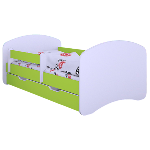 Pat pentru copii Happy Babies Happy L08 90 x 190 cm / PVC / Green photo 1 Pat pentru copii Happy Babies Happy L08 90 x 190 cm / PVC / Green photo 1