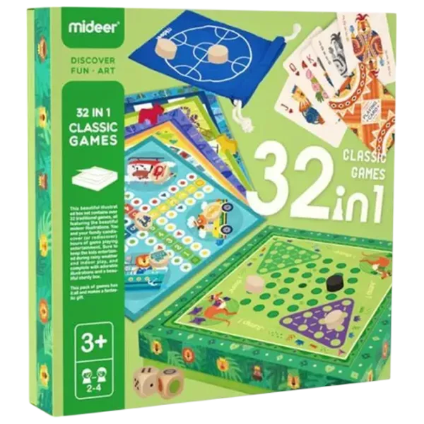 Настольная игра Mideer 32 in 1 Classic Games 3+/ Стратегия photo 1