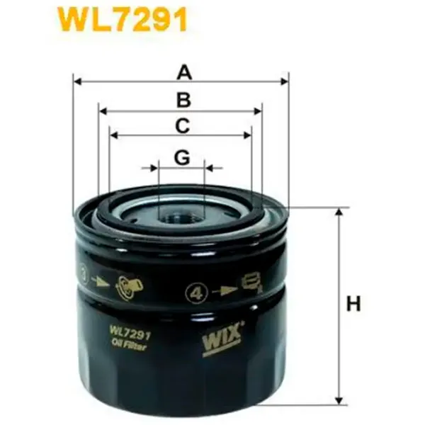 Filtru de ulei Wix Filters WL7291 WX-WL7291 photo 2 Filtru de ulei Wix Filters WL7291 WX-WL7291 photo 2