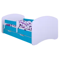 Детская кровать Happy Babies Happy L08 90 x 190 см / ПВХ / Синий