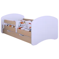 Pat pentru copii Happy Babies Happy L08 90 x 190 cm / PVC / Light Pear