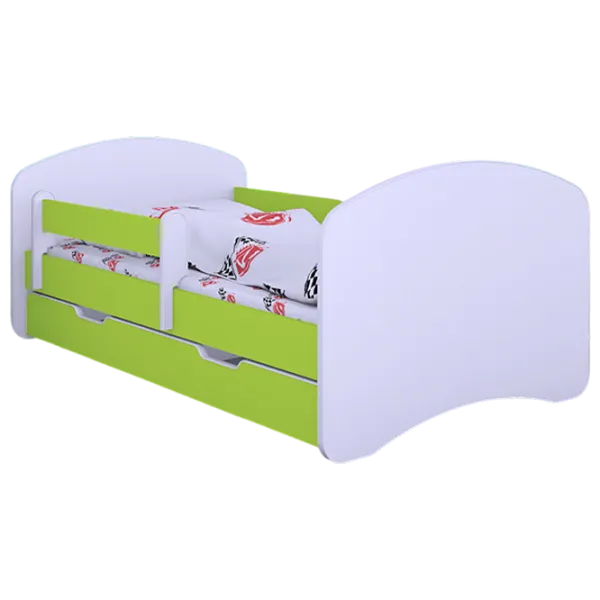 Pat pentru copii Happy Babies Happy L10 90 x 200 cm / PVC / Green photo 1