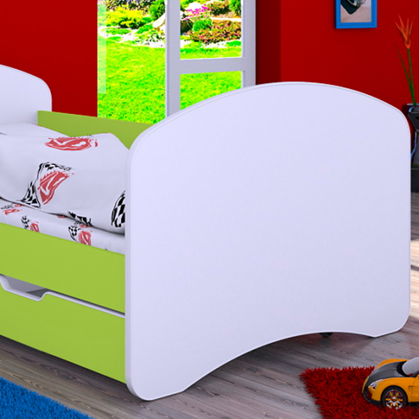 Pat pentru copii Happy Babies Happy L10 90 x 200 cm / PVC / Green photo 4