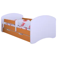 Детская кровать Happy Babies Happy L10 90 x 200 см / ПВХ / Оранжевый