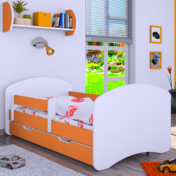 Pat pentru copii Happy Babies Happy L10 90 x 200 cm / PVC / Orange photo 3 Pat pentru copii Happy Babies Happy L10 90 x 200 cm / PVC / Orange photo 3