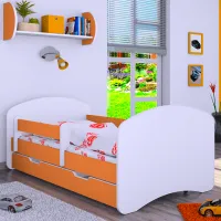Pat pentru copii Happy Babies Happy L10 90 x 200 cm / PVC / Orange photo 3