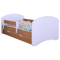 Pat pentru copii Happy Babies Happy L10 90 x 200 cm / PVC / Beech