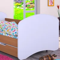 Pat pentru copii Happy Babies Happy L10 90 x 200 cm / PVC / Beech photo 4