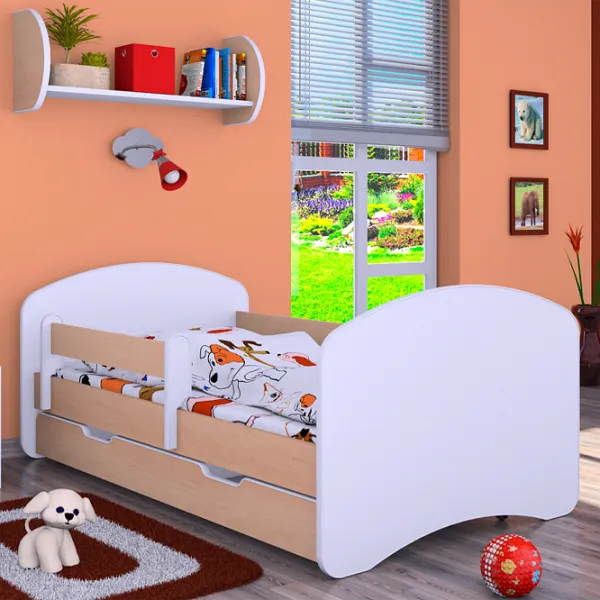 Детская кровать Happy Babies Happy L06 90 x 180 см / Щит / Светлая груша photo 2