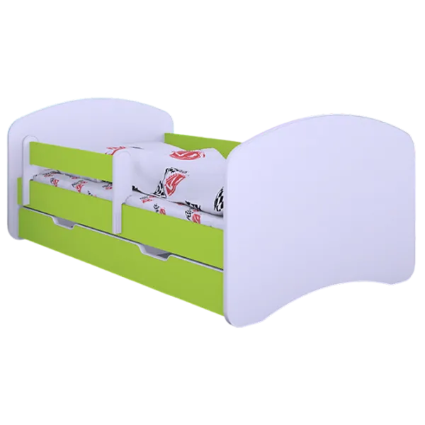 Pat pentru copii Happy Babies Happy L02 70 x 140 cm / Placa / Green photo 1 Pat pentru copii Happy Babies Happy L02 70 x 140 cm / Placa / Green photo 1