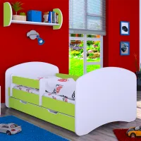 Pat pentru copii Happy Babies Happy L02 70 x 140 cm / Placa / Green photo 2
