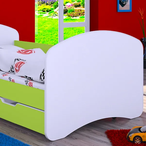 Pat pentru copii Happy Babies Happy L02 70 x 140 cm / Placa / Green photo 4 Pat pentru copii Happy Babies Happy L02 70 x 140 cm / Placa / Green photo 4
