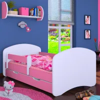 Pat pentru copii Happy Babies Happy L02 70 x 140 cm / Placa / Pink photo 2