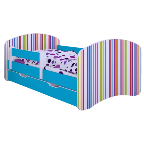 Детская кровать Happy Babies Happy Colored Lines L10 90 x 200 см / ПВХ / Синий photo 1 Детская кровать Happy Babies Happy Colored Lines L10 90 x 200 см / ПВХ / Синий photo 1