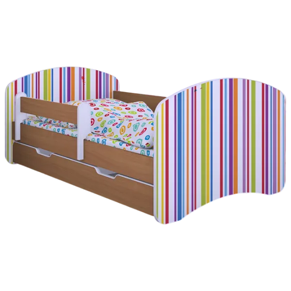 Детская кровать Happy Babies Happy Colored Lines L10 90 x 200 см / ПВХ / Beech photo 1 Детская кровать Happy Babies Happy Colored Lines L10 90 x 200 см / ПВХ / Beech photo 1