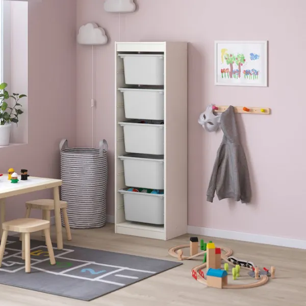 Etajeră cu containere Ikea Trofast  145 x 46 x 30 cm / PAL / White photo 4