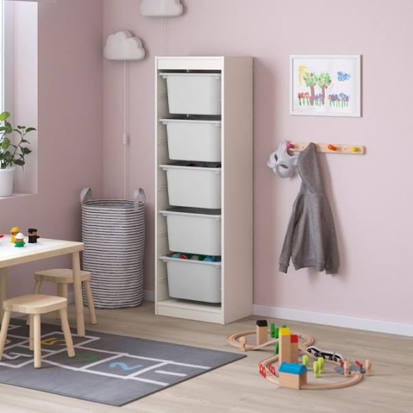 Etajeră cu containere Ikea Trofast  145 x 46 x 30 cm / PAL / White photo 4