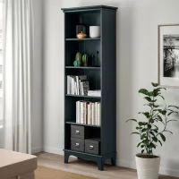 Стеллаж Ikea Lommarp 199 x 65 x 34см cm / ЛДСП / Dark blue-green photo 3