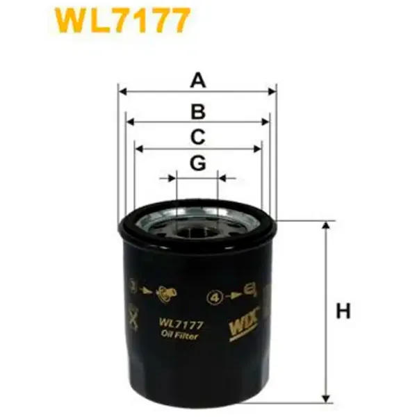 Масляный фильтр Wix Filters WL7177 WX-WL7177 photo 4 Масляный фильтр Wix Filters WL7177 WX-WL7177 photo 4