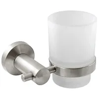 Pahar pentru periuțe de dinți Frap F30106  Sticlă / Inox / Pe perete