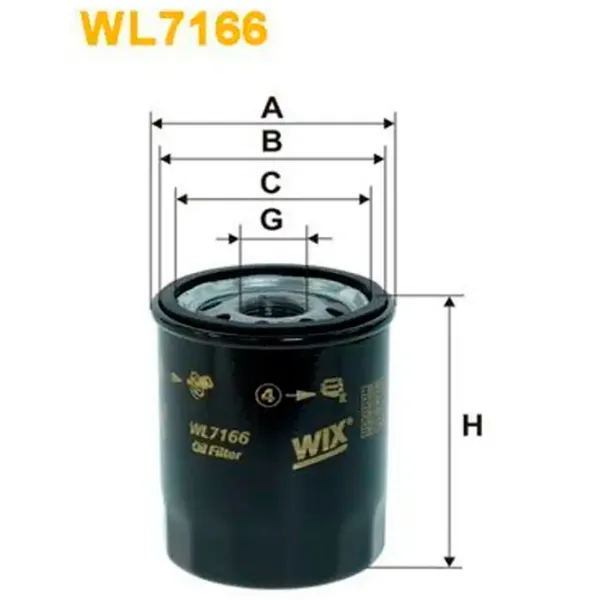 Filtru de ulei Wix Filters WL7166 WX-WL7166 photo 2