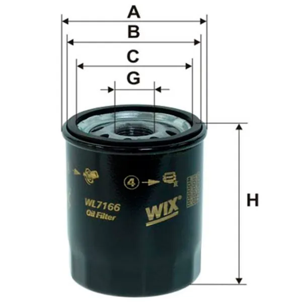 Filtru de ulei Wix Filters WL7166 WX-WL7166 photo 3