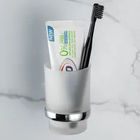 Pahar pentru periuțe de dinți Frud R15106 Sticlă / Chrome / Pe perete photo 3