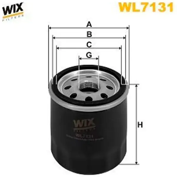 Filtru de ulei Wix Filters WL7131 WX-WL7131 photo 2 Filtru de ulei Wix Filters WL7131 WX-WL7131 photo 2