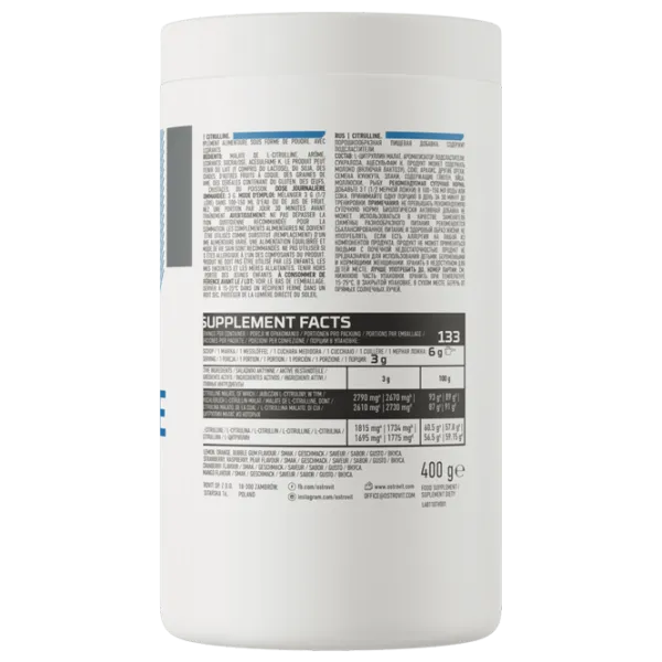 Aminoacizi OstroVit Citrulline (5903246227369) 400 g  photo 3 Aminoacizi OstroVit Citrulline (5903246227369) 400 g  photo 3