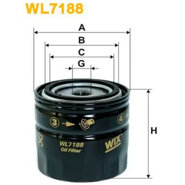 Масляный фильтр Wix Filters WL7188 WX-WL7188 photo 3
