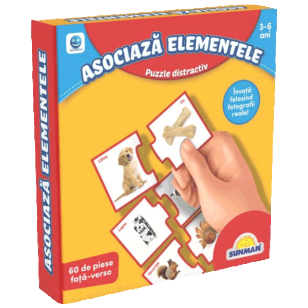 Puzzle Noriel Asociaza Elementele 3+/ Количество деталей: 60 photo 1