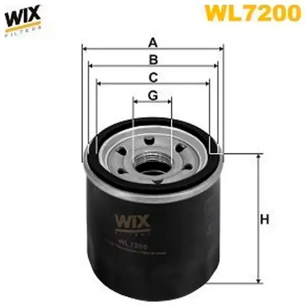 Filtru de ulei Wix Filters WL7200 WX-WL7200 photo 2 Filtru de ulei Wix Filters WL7200 WX-WL7200 photo 2