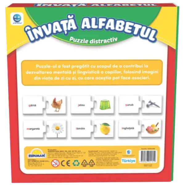 Puzzle Noriel Învata Alfabetul 3+/ Количество деталей: 60 photo 2