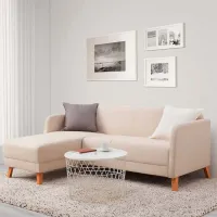 Canapea de colț Ikea Linanas (5527848) Stofă / Beige photo 5