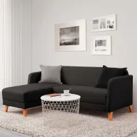 Canapea de colț Ikea Linanas (5527788) Stofă / Dark Gray photo 4