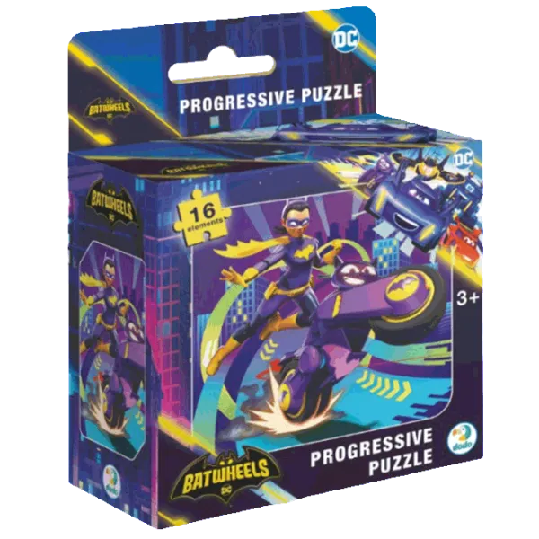 Puzzle DoDo Batwheels Progressive 3+/ Количество деталей: 16 photo 1