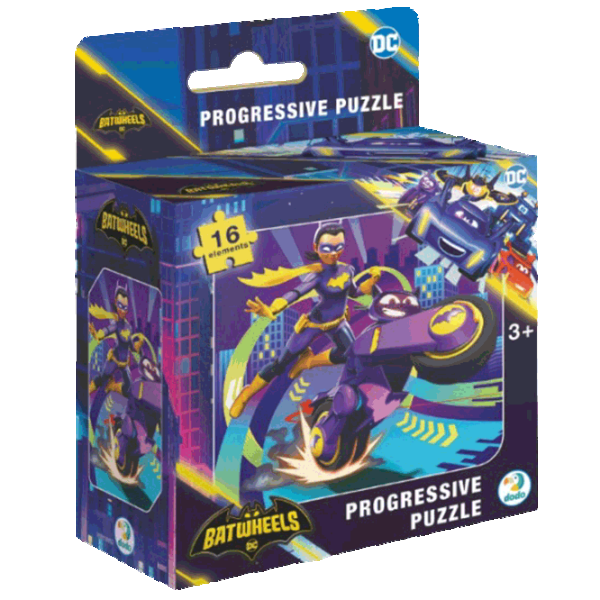 Puzzle DoDo Batwheels Progressive 3+/ Количество деталей: 16 photo 1