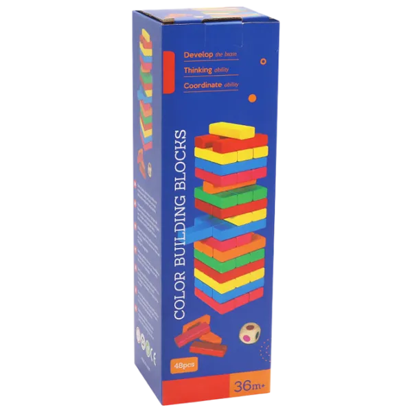 Настольная игра New World Color Building Blocks 3+/ Jenga photo 1